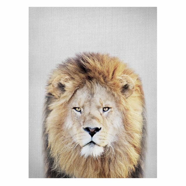 schwarz-weiß Bilder auf Leinwand Löwe Linus