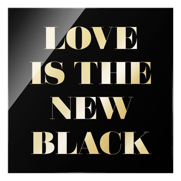 Wandbilder Schwarz Love is the new black