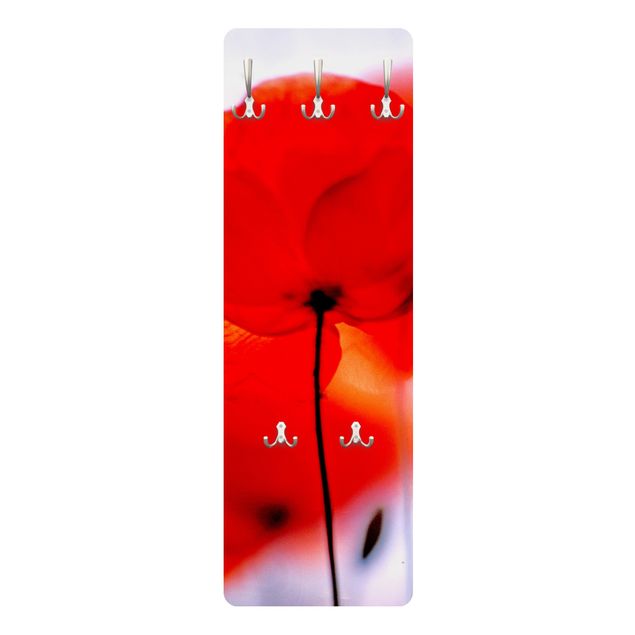 Garderobe Blumen - Magic Poppies - Rot
