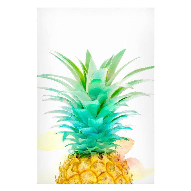 Wandbilder Modern Ananas Aquarell