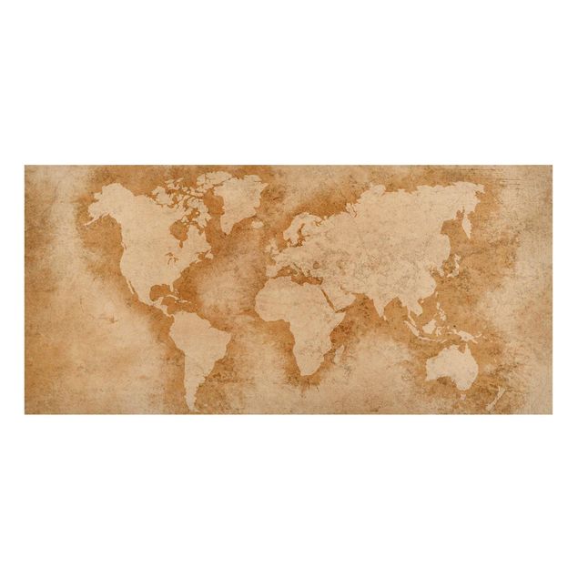 Magnettafel Weltkarte Antike Weltkarte