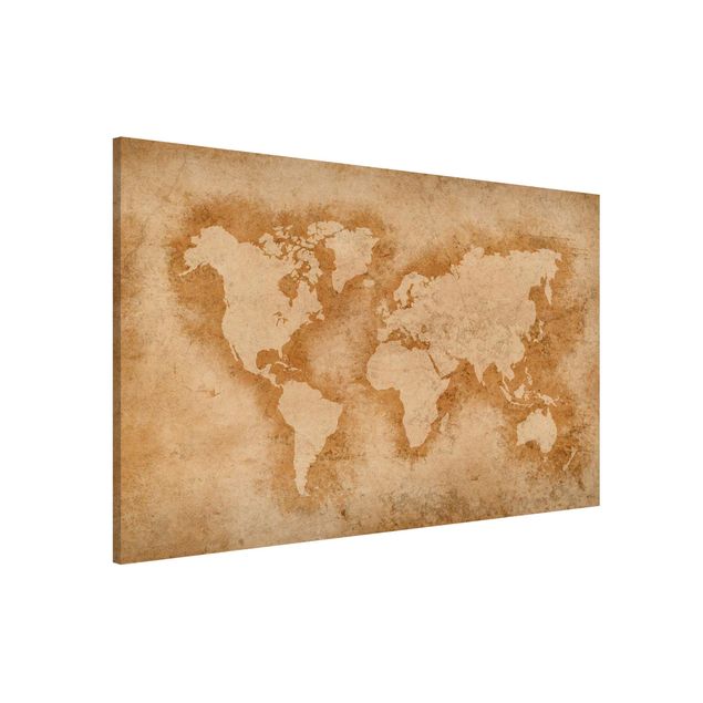 Küchen Deko Antike Weltkarte