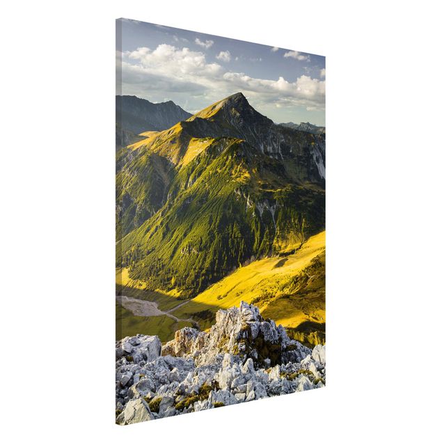 Wanddeko Küche Berge und Tal der Lechtaler Alpen in Tirol