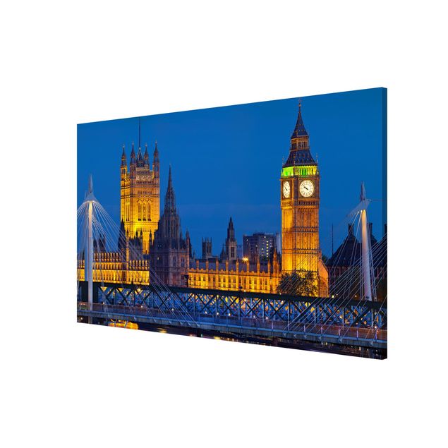 Wandbilder Architektur & Skyline Big Ben und Westminster Palace in London bei Nacht