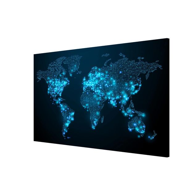 Wandbilder Weltkarten Connected World Weltkarte