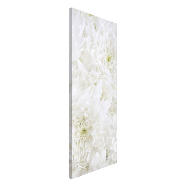 Wanddeko Küche Dahlien Blumenmeer weiß