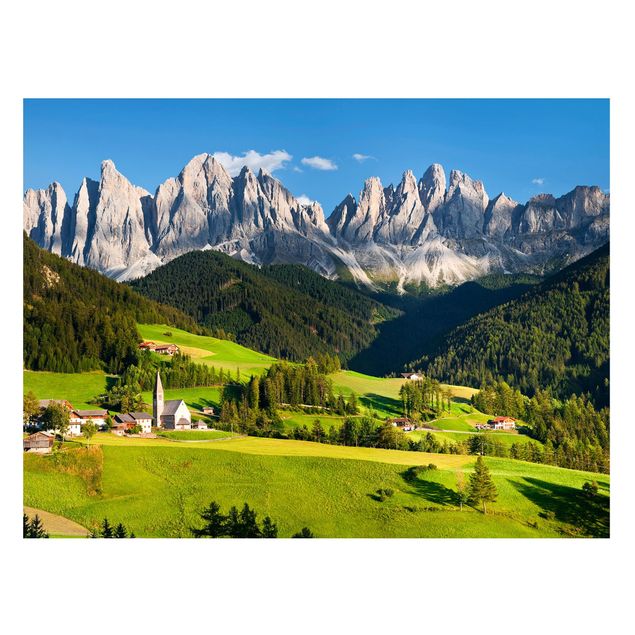Wandbilder Bäume Geislerspitzen in Südtirol
