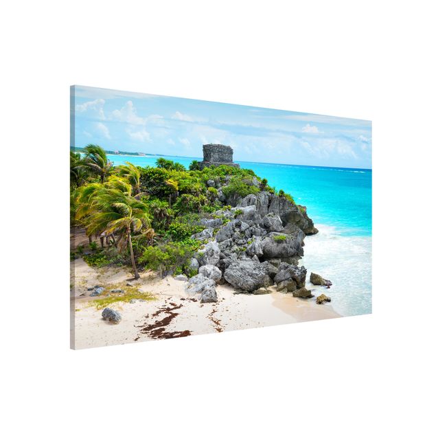 Wanddeko Küche Karibikküste Tulum Ruinen