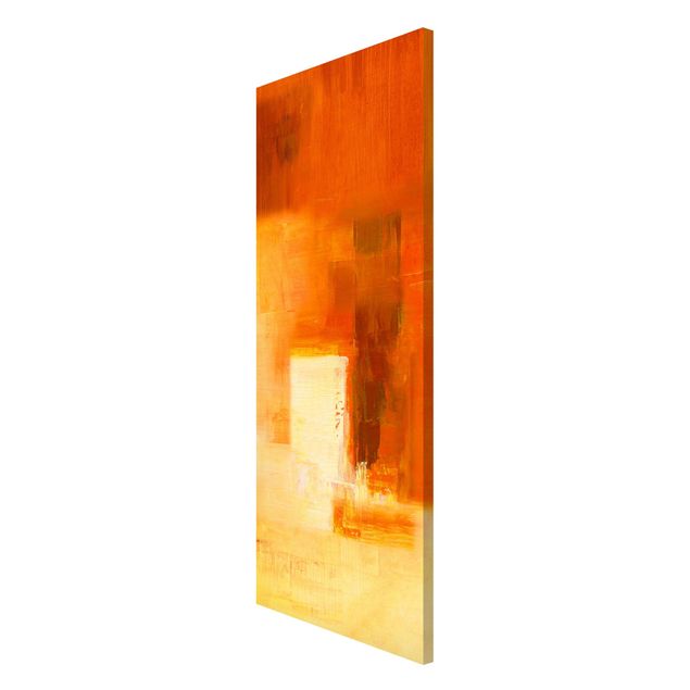 Wandbilder Abstrakt Petra Schüßler - Komposition in Orange und Braun 03