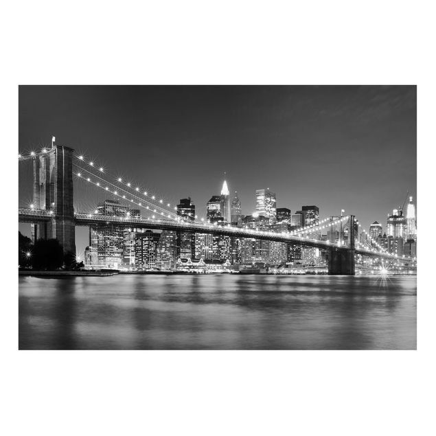 Wandbilder New York Nighttime Manhattan Bridge II