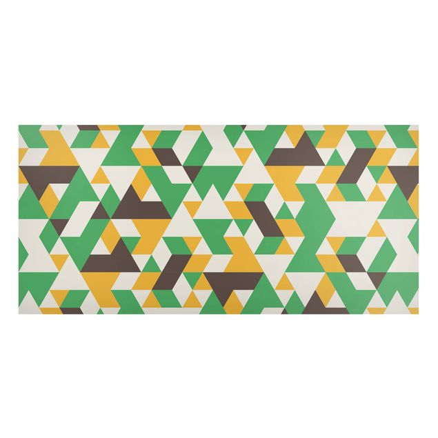 Wandbilder Muster No.RY34 Green Triangles