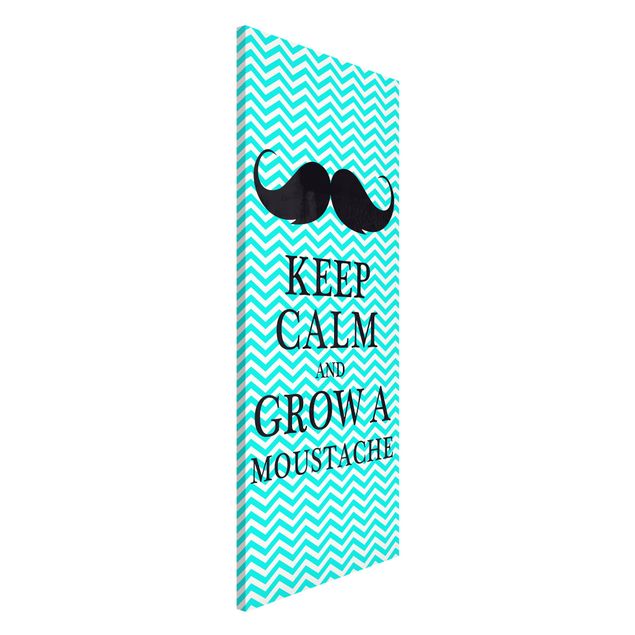 Küchen Deko No.YK26 Keep Calm and Grow a Moustache