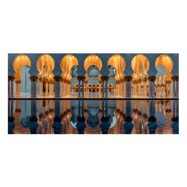 Wandbilder 3D Reflexionen in der Moschee