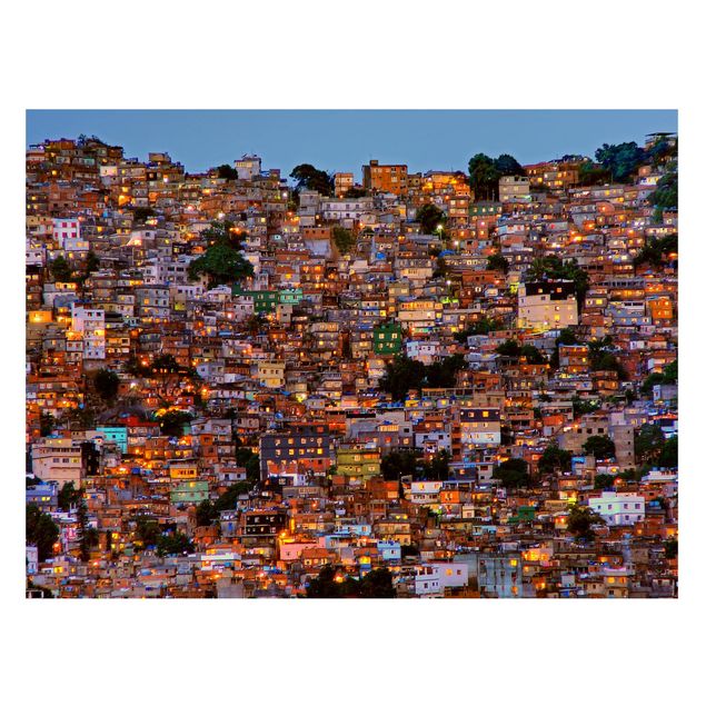Wandbilder Architektur & Skyline Rio de Janeiro Favela Sonnenuntergang