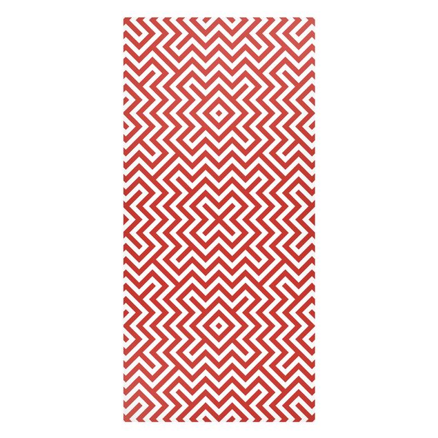 Wandbilder Muster Rotes Geometrisches Streifenmuster