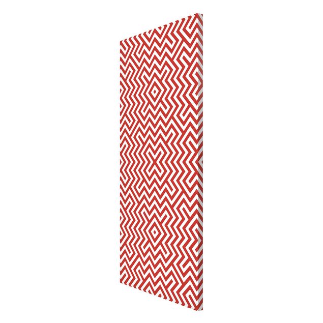 Wandbilder Modern Rotes Geometrisches Streifenmuster