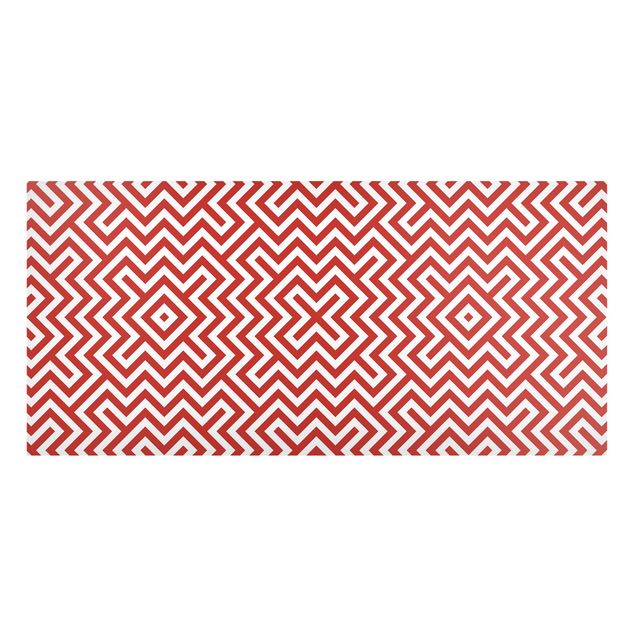 Wandbilder Muster Rotes Geometrisches Streifenmuster