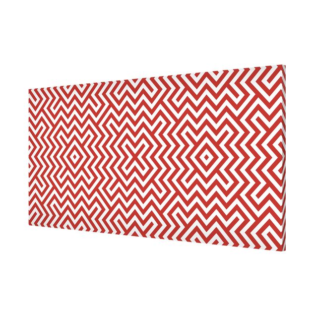 Wandbilder Modern Rotes Geometrisches Streifenmuster