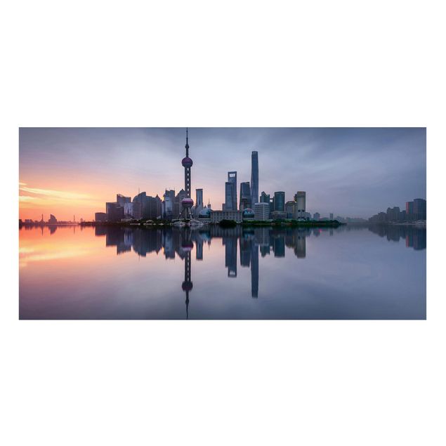 Wandbilder Architektur & Skyline Shanghai Skyline Morgenstimmung