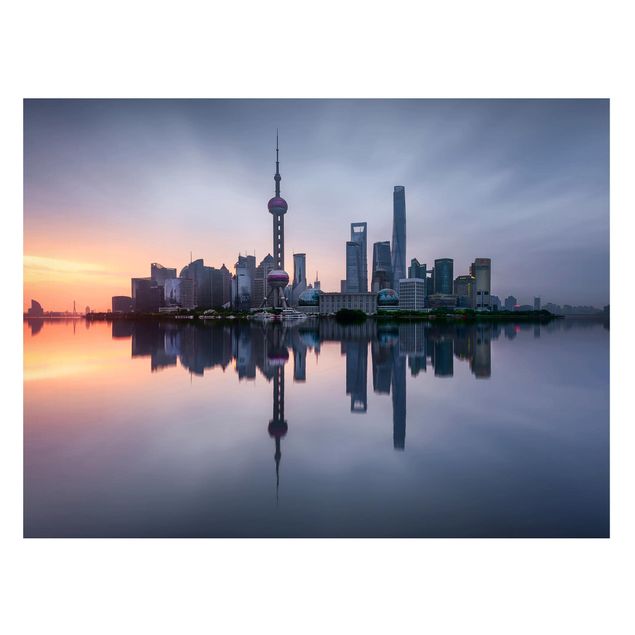 Wandbilder Architektur & Skyline Shanghai Skyline Morgenstimmung