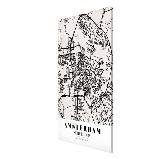 Magnettafeln Sprüche Stadtplan Amsterdam - Klassik