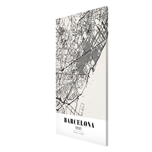 Magnettafeln Sprüche Stadtplan Barcelona - Klassik