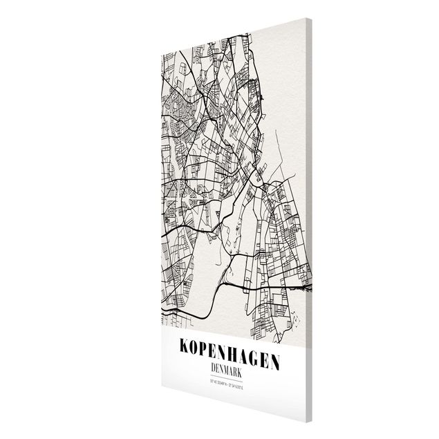 Magnettafeln Sprüche Stadtplan Kopenhagen - Klassik