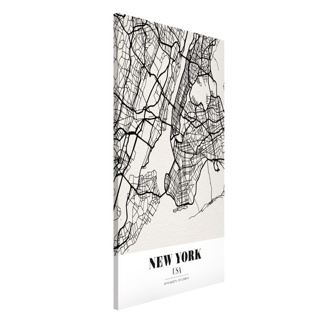 Küchen Deko Stadtplan New York - Klassik