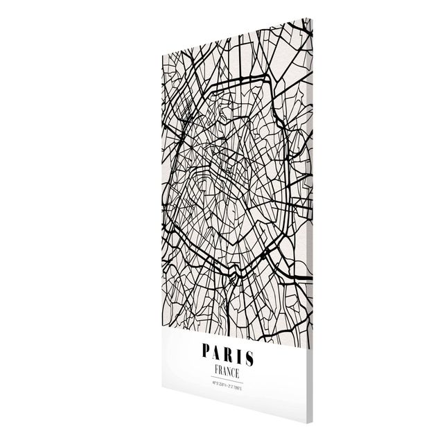 Magnettafel Weltkarte Stadtplan Paris - Klassik