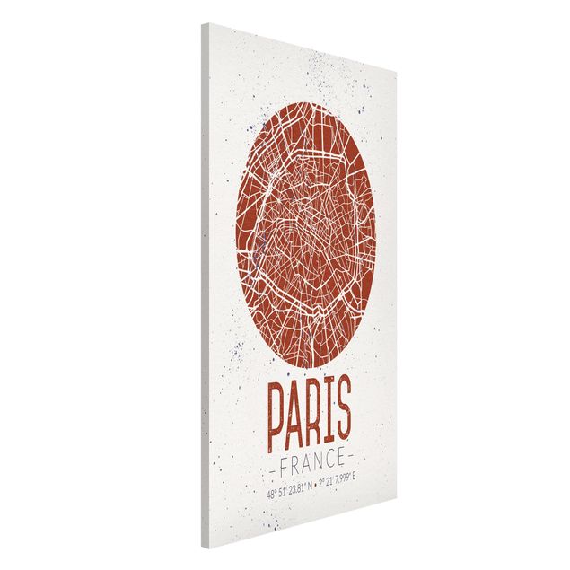 Wanddeko Küche Stadtplan Paris - Retro