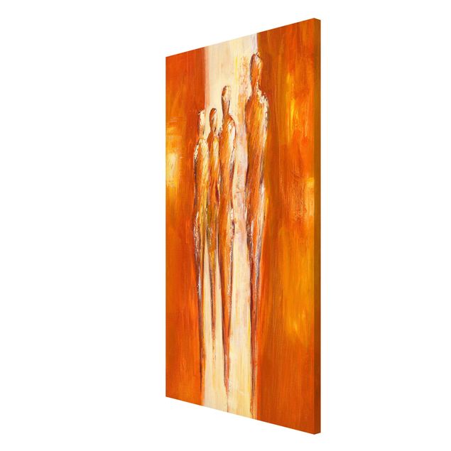 Wandbilder Abstrakt Petra Schüßler - Vier Figuren in Orange 02