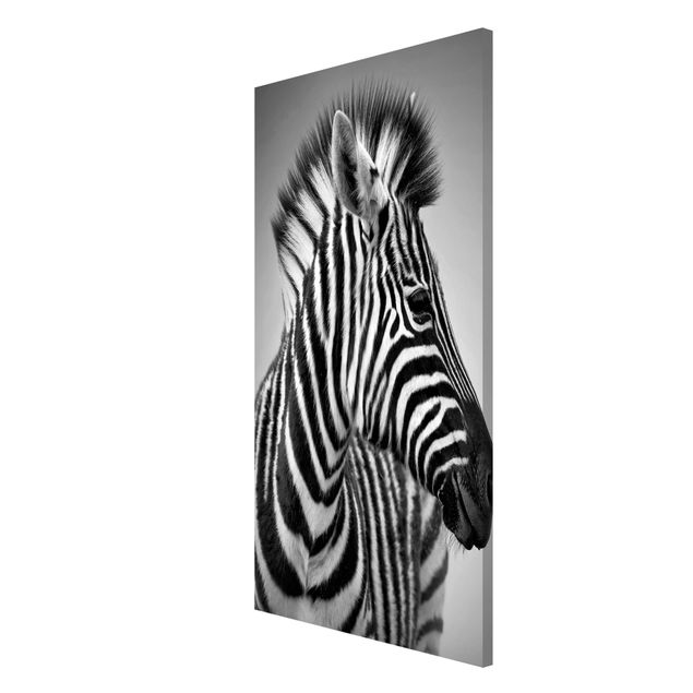 Magnettafel Tiere Zebra Baby Portrait II