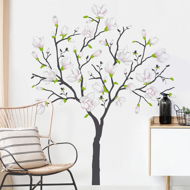 Wanddeko Küche Magnolienbaum