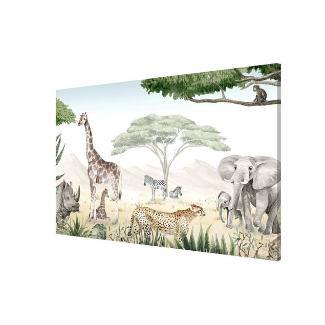 Wandbilder Giraffen Majestätische Tierwelt der Savanne