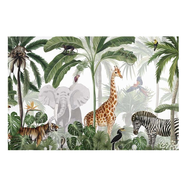 Wandbilder Giraffen Majestätische Tierwelt im Dschungel