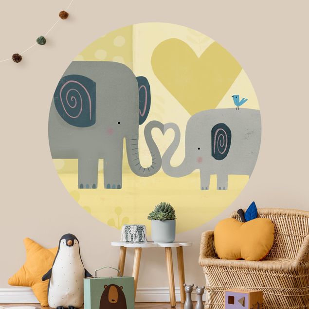 Tapete Elefant Mama und ich - Elefanten