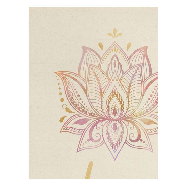 Bilder Mandala Namaste Lotus Set gold rosa