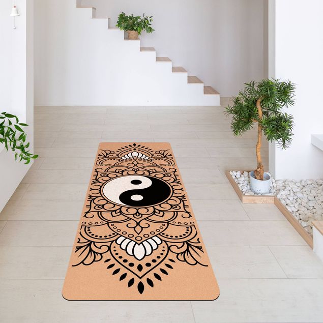 Teppiche spirituell Mandala Yin und Yang