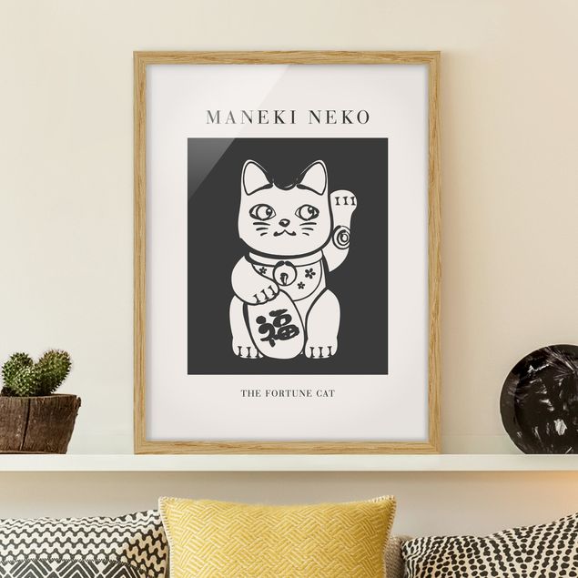 Wandbilder Katzen Maneki Neko - Die Glückskatze