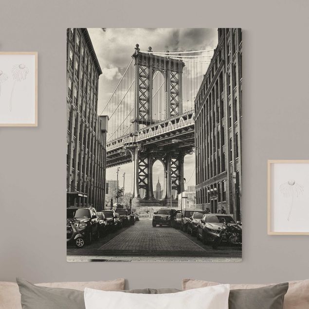 Wandbilder New York Manhattan Bridge in America