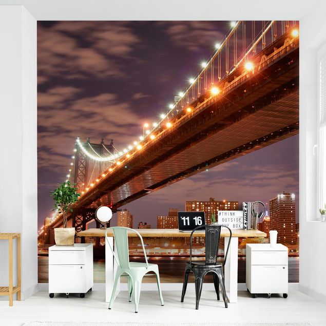 Fototapete Stadt Manhattan Bridge