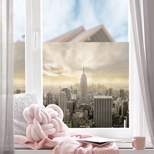 Fensterfolie - Sichtschutz - Manhattan Dawn - Fensterbilder