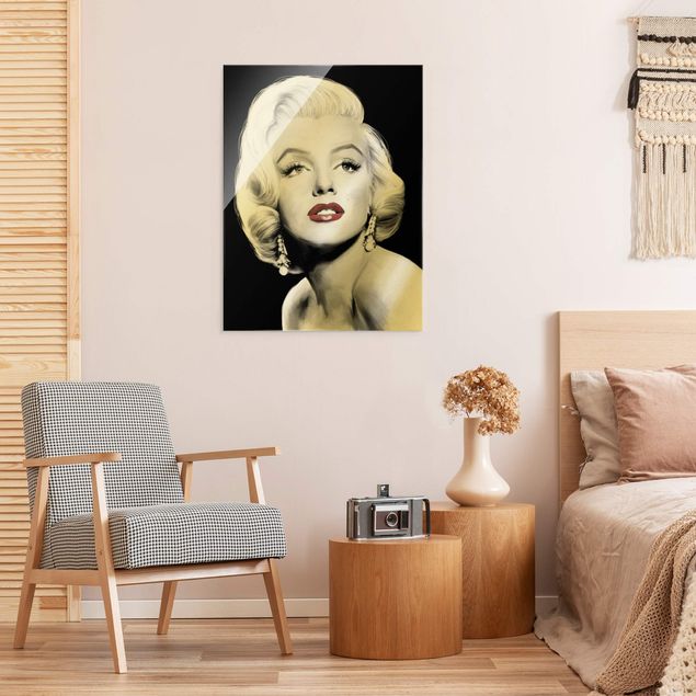 Wandbilder Retro Marilyn mit Ohrschmuck