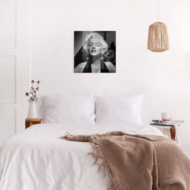Wandbilder Modern Marilyn mit roten Lippen