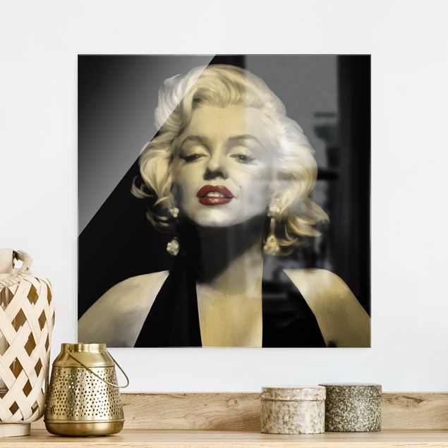 Küche Dekoration Marilyn mit roten Lippen