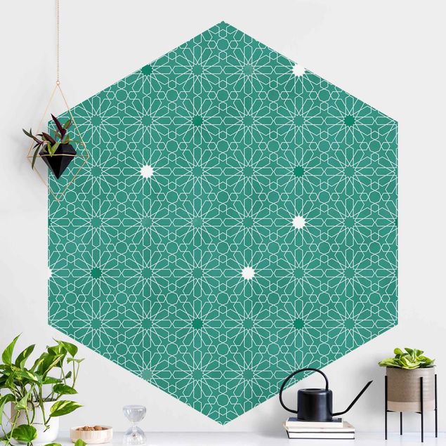 Tapete geometrische Muster Marokkanisches Sternen Muster