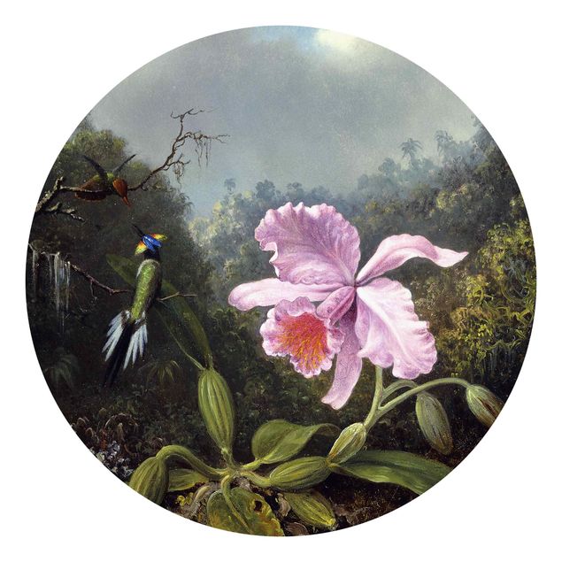 Kunststile Martin Johnson Heade - Stillleben mit Orchidee und zwei Kolibris
