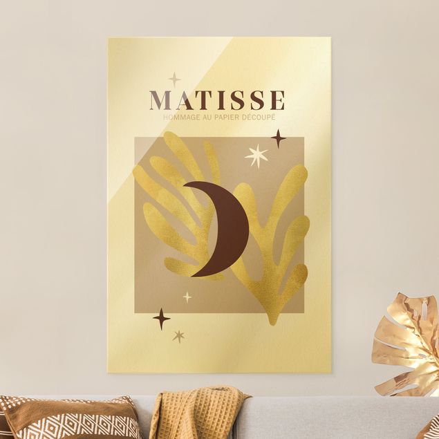 Wandbilder Abstrakt Matisse Interpretation - Mond und Sterne