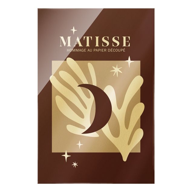 Wandbilder Matisse Interpretation - Mond und Sterne Rot