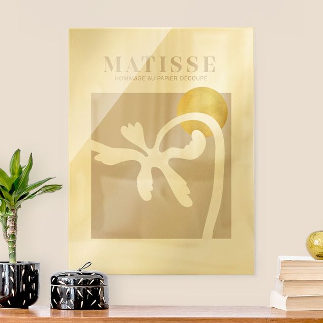 Wandbilder Abstrakt Matisse Interpretation - Palme und Sonne